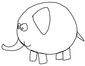 Easy Drawing Lessons For Preschool & Kindergarten: How to Draw a Funny Elephant Easy Step by Steps For Preschool and Kindergarten Kids Easy Directed Drawing For Preschool, Drawing Preschool, Easy Elephant Drawing, Elephants For Kids, Zoo Drawing, Zoo Preschool, Kindergarten Drawing, Zoo Activities, Teach Preschool