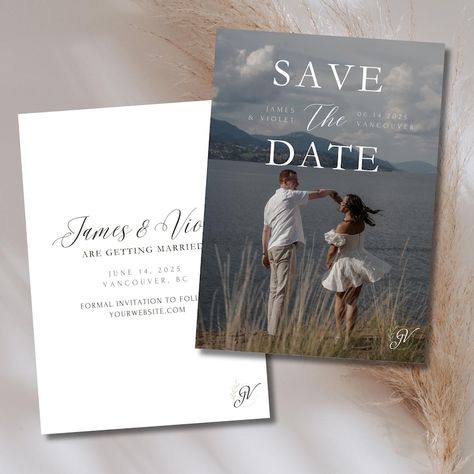 Timeless Save the Date Wedding Invitation Template Download - Etsy Romania Save The Date Classic Elegant, Wedding Save The Dates Ideas, Simple Save The Dates, Diy Save The Date Ideas, Save The Dates Ideas, Unique Save The Date Ideas, Beach Save The Date, Save The Date Wedding Invitations, Save The Date Pictures