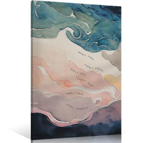 PRICES MAY VARY. 【Mental Health Canvas Wall Art Size】 Our mental health posters sizes 16x22inch(40cm x 55cm),The positive quotes wall decor makes your room full of art and beauty.This decorative painting has a wooden frame. Just a simple operation can display him in your favorite living space. 【Mental Health Wall Decoration】Exquisite mental health canvas paintings art is perfectly suitable for school ,therapy office,toddler classroom, preschool classroom, Counseling Room, bedroom, children's roo Office Therapist, Therapist Decor, School Counsellor, Therapist Office Decor, Therapist Office, Therapy Office Decor, Motivation Poster, Therapy Office, Inhale Exhale