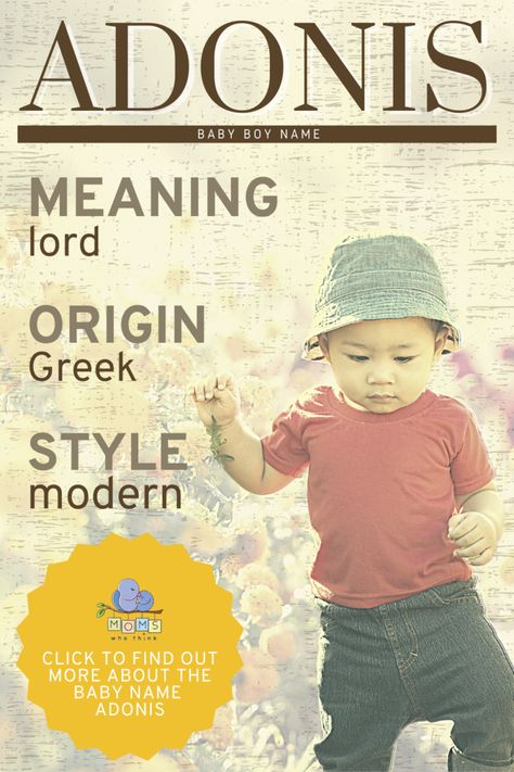 Adonis is a mythological Greek baby boy’s name that means “lord”. Adonis is one of the mythological names that have started to become popular in the end of the 20th century alongside names like Zeus and Ares. #boyname #babyname Greek Names For Boys, Mythological Names, Boy Name Meanings, Middle Names For Girls, Baby Name Meaning, Baby Boy Name, Words To Describe Someone, Best Character Names, Fantasy Names