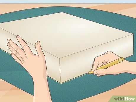 How to Sew Bench Cushions (with Pictures) - wikiHow How To Sew Box Cushion With Zipper, How To Make Cushions For Patio Furniture, Diy Outdoor Bench Cushion, How To Make A Bench Cushion, Sewing Cushion Covers, Diy Couch Cushions, Diy Bench Cushion, Bench Cushion Cover, Pattern Bank