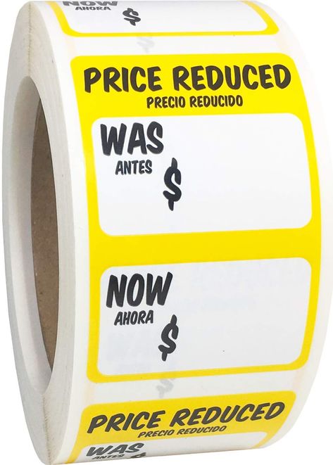 PRICES MAY VARY. Stickers are 2 x 3 Inch Rectangle Shape You Receive 500 Total Stickers; Material is Semi Gloss Paper With an Apparel Safe Adhesive Backing These are Great for Retail Stores; Pawn Shops; Resale; Garage Sales; Grocery Stores; and More! Eco Friendly Ink; Stickers are Easy to Peel and Apply These Labels are Made in our Facility in Salt Lake City, Utah. Outer Dimension is 4.75 inches; Core size is 3 inch.  Writable price reduced stickers that is in English and Spanish. These price st Retail Sales, Price Sticker, Grocery Stores, Retail Stores, Salt Lake City Utah, Garage Sales, Retail Store, Salt Lake City, Lake City