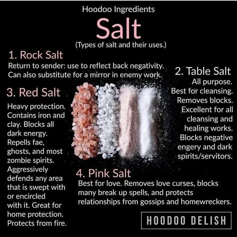 TimelessSoul on Twitter: "Salts & meanings… " Hoodoo Magic, Hoodoo Spells, Eclectic Witch, Magick Spells, Wiccan Witch, Wiccan Spell Book, Witchcraft Spell Books, Witch Spell Book, Witchcraft For Beginners