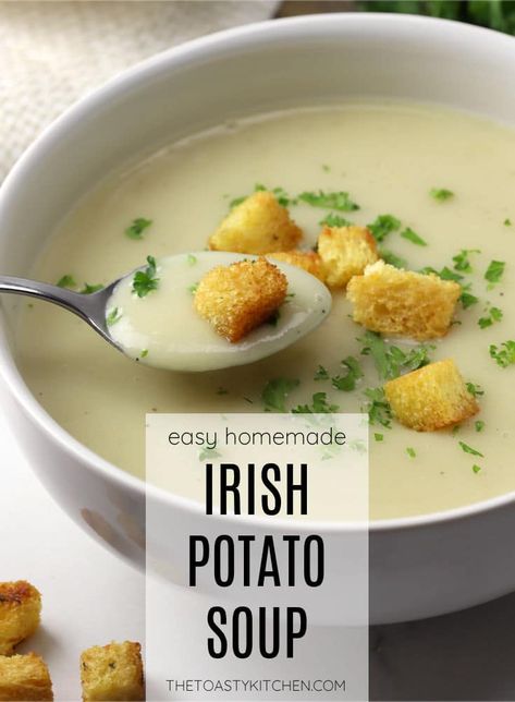 Irish Potato Soup, Irish Cooking, Irish Potato, Irish Potatoes, Delicious Soups, Creamy Potato Soup, Recipes Soup, Potato Soup Recipe, Broth Recipes