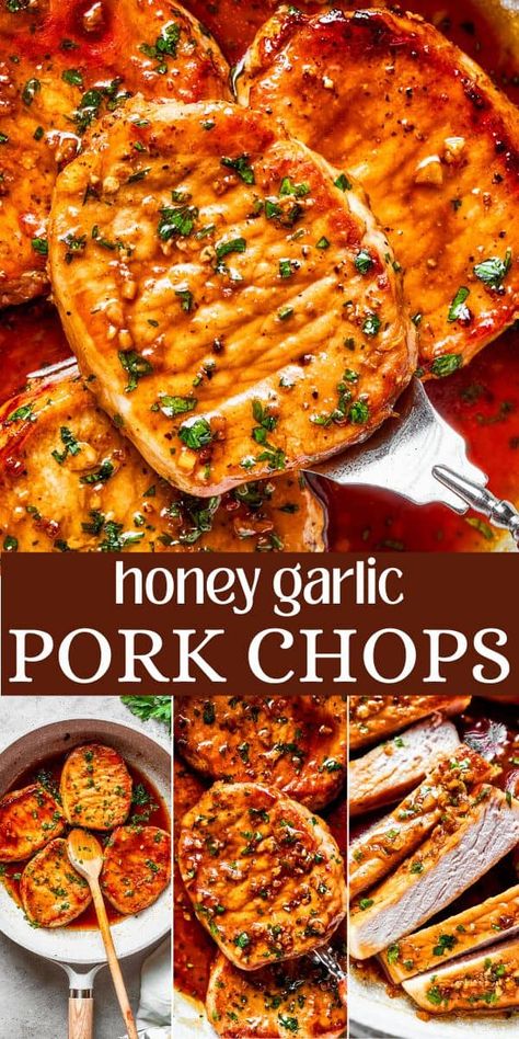 Honey Garlic Glazed Pork Chops, Honey Lime Pork Chops, Summer Dinner Recipes Pork Chops, Homey Garlic Pork Chop Recipes, Meals To Make With Pork Chops, Easy Dinner Ideas On The Grill, Honey Garlic Baked Pork Chops, Easy Honey Garlic Pork Chops, Easy Dinner With Pork Chops