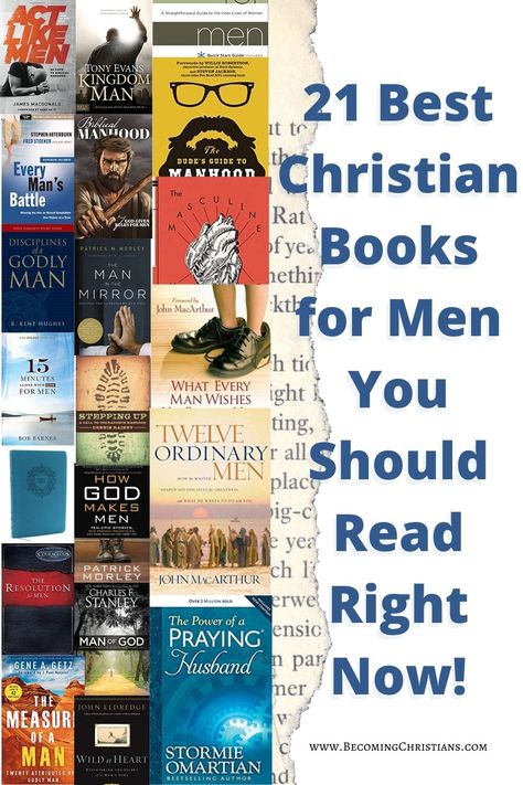 Are you looking for the best Christian books for men? Do you want to know more about how you can become a better Christian who fulfills his God-given role? Do you want to experience an abundant and radiant life as a man of God? If yes, then this post is for you. Discover some of the top Christian books for men today! Books All Men Should Read, Books To Read For Men, Christian Books For Men, Christian Books To Read, Books For Guys, Best Christian Books, Faith Books, A Man Of God, Church Library