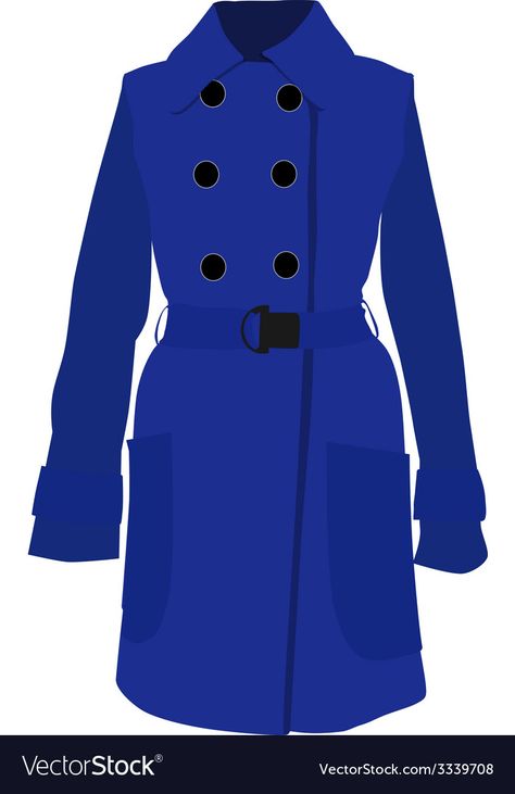 How To Draw A Trench Coat, Trench Coat Drawing, Coat Drawing, Trench Coat Illustration, Blue Trench Coat Aesthetic, Trench Coat Technical Drawing, House Drawing For Kids, Paper Cutout Art, Paper Doll House