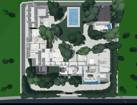 Kendall Jenner House Bloxburg, Bloxburg Hillside Mansion, Khloe Kardashian House Bloxburg, Kourtney Kardashian House Bloxburg, Beverly Hills Mansion Floor Plan, Kim K House, Home Roblox, Mansion Bloxburg, Kardashian Home