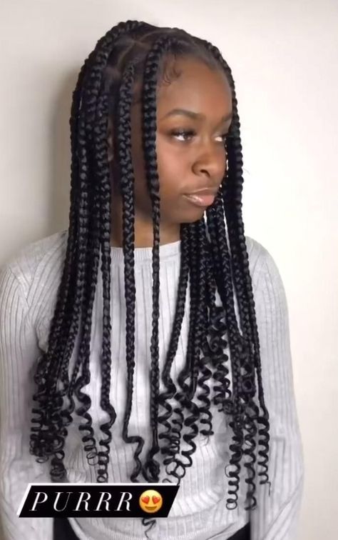 Coi Leray Braids Styles, Big Short Braids With Curls, How To Style Coi Leray Braids, Blonde Coi Leray Braids, Could Leray Braids, Long Coi Leray Braids, Leray Braids, Coi Leray Braids, Braids Hairstyles For Black Women