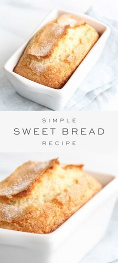 Simple Sweet Bread, Simple Sweet Bread Recipe, Easy Sweet Bread, Sweet Bread Recipe, Quick Bread Recipes Easy, Smores Dessert, Coconut Dessert, Pane Dolce, Breakfast Bread Recipes