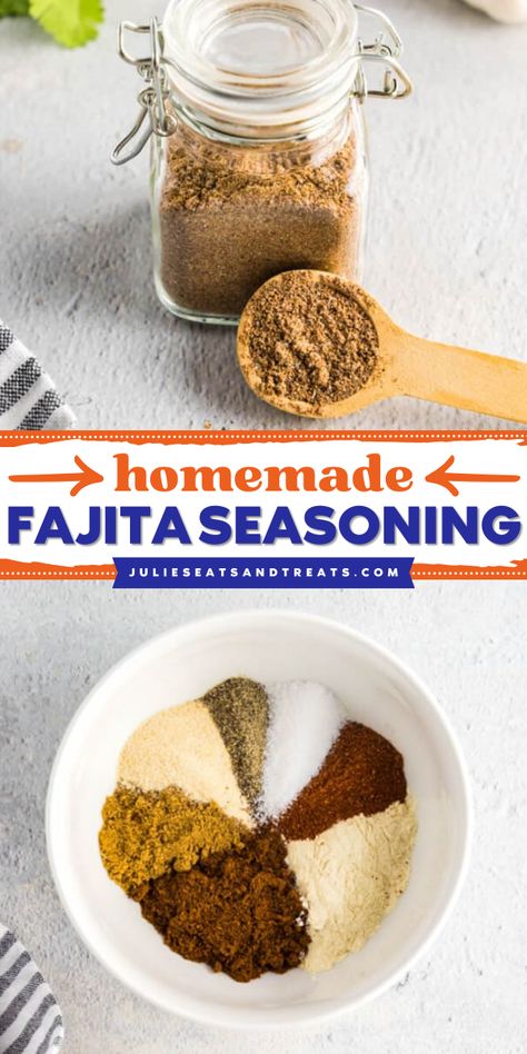 This homemade Fajita seasoning is similar to the packet seasoning but better. Out of all the homemade Fajita seasoning recipes, this is the BEST recipe you'll find. It's easy and cost-effective! Save this easy Cinco de Mayo recipe for later. Ranch Pretzels, Fajita Seasoning Recipe, Flavored Cream Cheeses, Crockpot Steak, Homemade Ranch Seasoning, Homemade Fajita Seasoning, Mayo Recipe, Dry Rubs, Dry Mixes