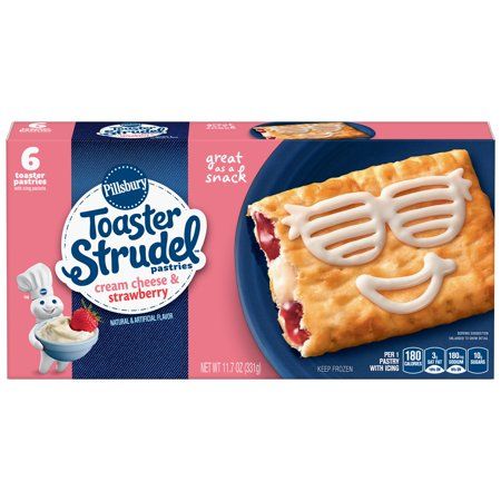 Toaster Strudel, Toaster Pastry, Frozen Breakfast, Strawberry Cream Cheese, Tater Tots, Flaky Crust, Eating Raw, Grocery Shop, Easy Baking