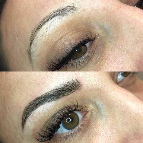 Another example of microblading before and after photo. Mircoblading Eyebrows, Henna Brows, Permanent Eyebrows, Eyebrows On Fleek, Brows On Fleek, Natural Brows, Best Eyebrow Products, How To Color Eyebrows, Microblading Eyebrows