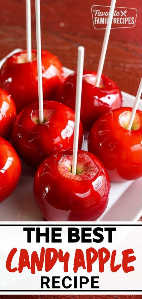 This is The Best Candy Apple Recipe. We're all used to caramel apples, but Candy Apples have a delicious, crunchy candy coating. Every bite is like a little party in your mouth. For the best Candy Apples ever, use a crisp, sweet apple like crisp Gala, Fuji, or Honey Crisp. Homemade Caramel For Caramel Apples, Gourmet Candied Apples, Vegan Candy Apple Recipe, Taffy Apples Homemade, How To Make Candy Apples Easy, Homemade Candied Apples, Caramel Candy Apples Recipe, Vegan Candy Apples, Recipe For Candy Apples