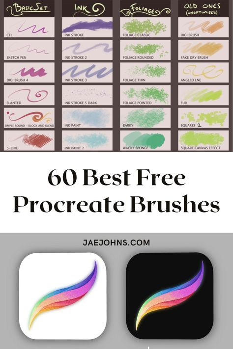 Free Procreate Brushes - 60 Best for Every Artist Good Brushes On Procreate, Free Procreate Pencil Brushes, Best Procreate Brushes For Coloring, Procreate Pocket Brushes Free, Free Stamps For Procreate, Procreate Free Palettes, Procreate Free Downloads, Create Brushes Procreate, Best Procreate Brushes For Lineart