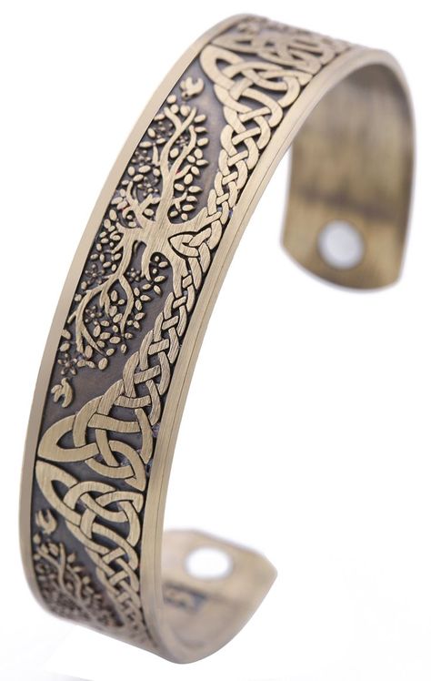 Vassago Yggdrasil Mythology Magnetic Bracelet Celtic Knot Bracelet, Magnetic Therapy Bracelets, Tree Of Life Bracelet, Womens Cuff Bracelets, Viking Bracelet, Pagan Jewelry, Inspirational Bracelets, Cuff Bangle Bracelet, Brass Bracelet