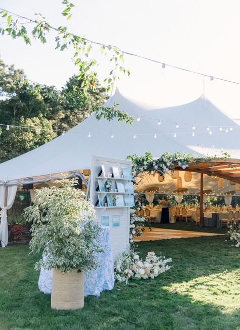 This Upscale Backyard Wedding Screams ‘Coastal Grandma’ Style Coastal Backyard, Coastal Grandma Style, Coastal Wedding Decor, Wedding Plastic Cups, Grandma Style, Grandma Fashion, Tent Decorations, Beach Wedding Inspiration, Coastal Gardens