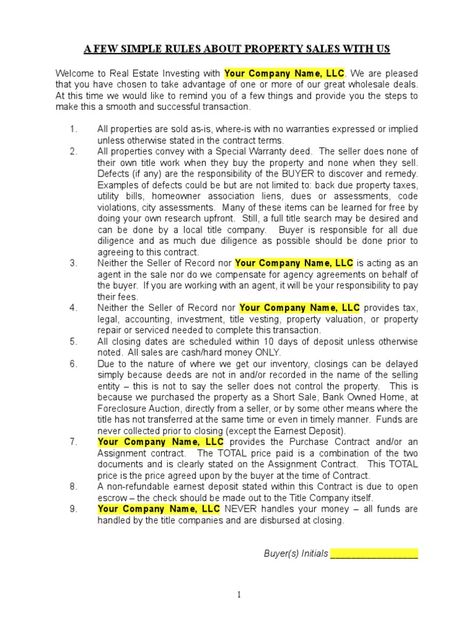 Real estate wholesaling contract that walks your through the process of closing real estate for your real estate investment business. Wholesaling Real Estate Contracts, Real Estate Wholesaling, Real Estate Contract, Free Real Estate, Wholesale Real Estate, Investment Business, Title Insurance, Real Estate Education, Limited Liability Company