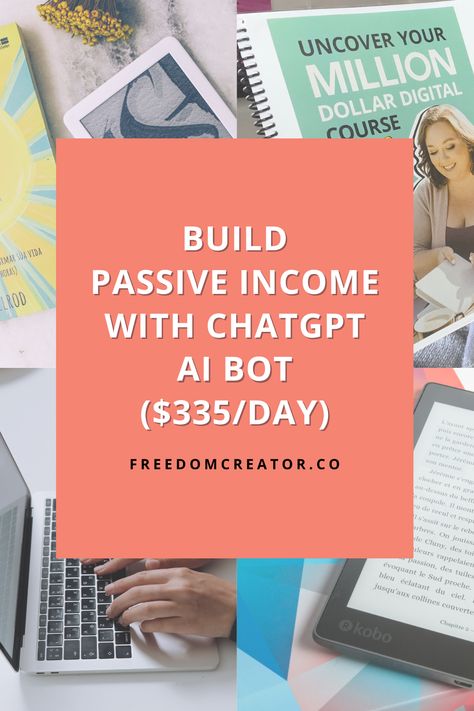 Want a stream of passive income but looking for a way to do it that’s both cost and time efficient? I’m going to show you step-by-step one of the best ways to build passive income using chat GPT that can earn you around $335/day! Real Passive Income, Passive Income Ideas For Women, Passive Income Ideas 2023, Passive Income For Moms, How To Make Passive Income Online, Online Passive Income Ideas, Passive Profit Millionaire, Passive Income Aesthetic, How To Make Passive Income