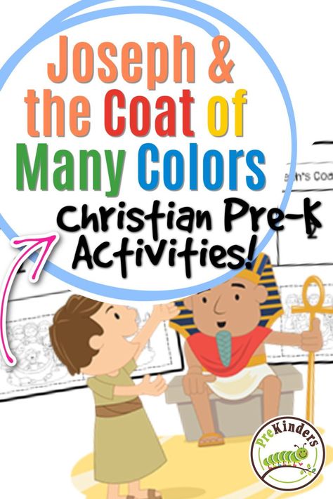 Joseph Activities, Preschool Sunday School Lessons, Story Of Joseph, Christian Preschool, Color Lessons, Preschool Programs, Preschool Bible, Coat Of Many Colors, Easy Cards