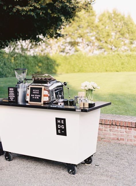 Seating Chart Black, Mindy Rice Design, Beaulieu Garden Wedding, Gold Emerald Wedding, Coffee Lemonade, Coffee Booth, Mobile Coffee Cart, Gerobak Dorong, Beaulieu Garden