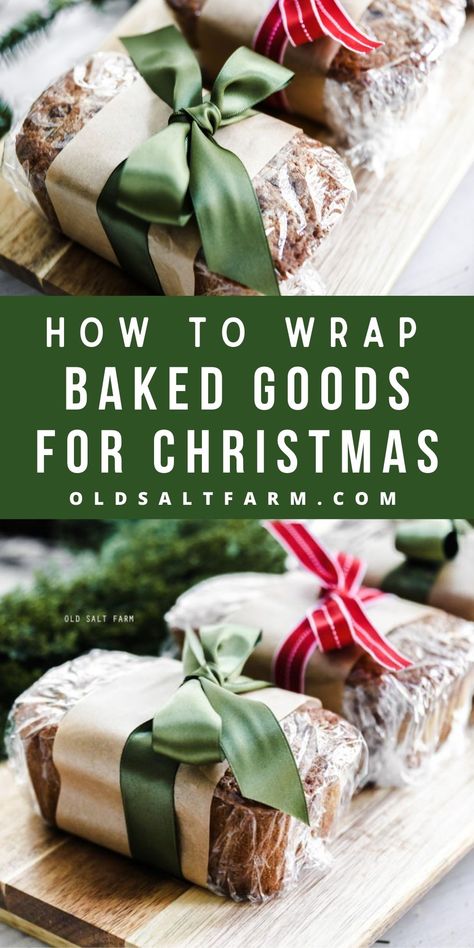 Gift Wrap Baked Goods, How To Package Baked Goods For Gifts, Cookie Plates Gift, How To Wrap Baked Goods Food Gifts, Christmas Cake Wrapping Ideas, Christmas Treats For Gifts Packaging, Cookie Plate Gift Packaging Ideas, Wrapping Cookies For Gifts, Wrap Cookies For Gifts