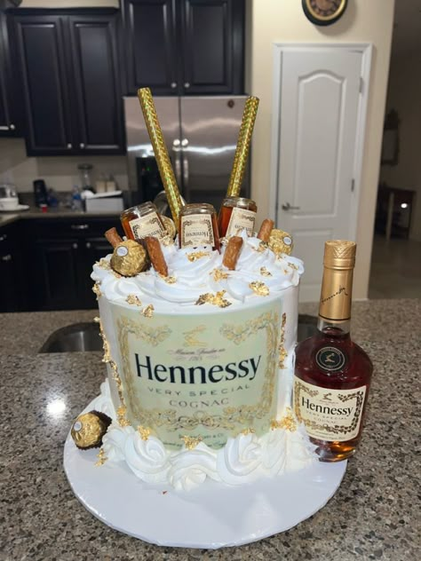 Henny Hennessy Hennessy cake birthday cake ideas Pinterest cute bae love bday glossy nice inspo inspiration brown and white cake cakes icing firework Casa Migos Cake, Henny Birthday Cake Ideas, Hennesy Cake Birthdays, D'usse Cake Ideas, Pink Whitney Cake, Hennessy Cake For Him, Hennessy Birthday Cake, Henny Cake, Hennessey Cake