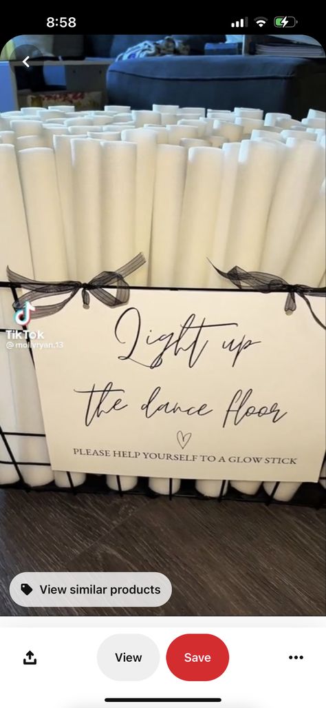 Sign For Glow Sticks At Wedding, Glow Sticks Wedding Reception, White Foam Glow Sticks Wedding, Glowstick Wedding Dance Floor, Glow Stick Wedding Dance Floor, Glow Stick Holder Wedding, Glow Sticks Sign Wedding, How To Display Glow Sticks At A Wedding, Glow Stick Display At Wedding