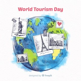 World Tourism Day Poster Drawing, Tourism Drawing, World Tourism Day, Africa Photography, Tourism Day, Day Background, Poster Drawing, World Cities, Portugal Travel