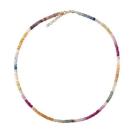 Grade AAA Rainbow Sapphires strung stone by stone into a colorful necklace ✨🌈 #herselfcollections . Also available as a bracelet or anklet 💕 . #rainbowsapphirejewelry Sapphire Beads, Rainbow Sapphires, Colorful Necklace, Sapphire Bracelet, A Bracelet, Anklet Bracelet, Sapphire Necklace, Colourful Necklace, Rainbow Pattern