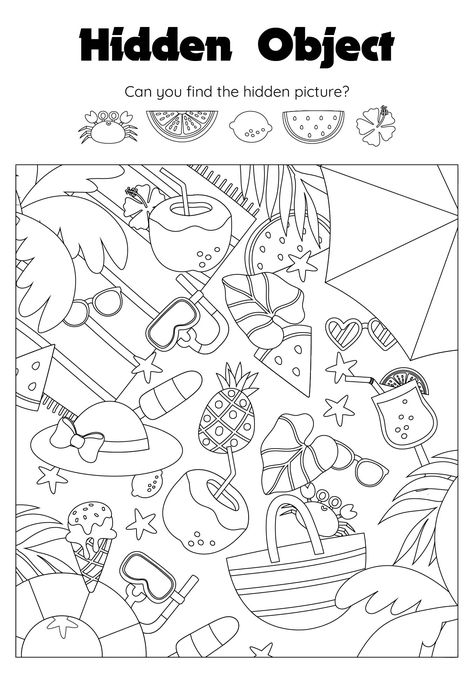 Look And Find Printables Kids Free, Search And Find Printables For Kids, Hidden Objects Printables Free, Puzzle Worksheets For Kids, Kids Printable Activities, Grade R Worksheets, Egypt Summer, Hidden Object Puzzles, Summer Puzzle