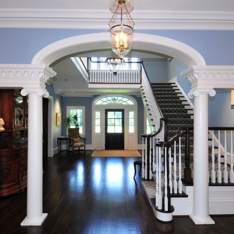 Preserving Classic Southern Architecture - Home + Style French Limestone Fireplace, Mahogany Exterior Doors, Computer Nook, Southern Architecture, Georgia Homes, Interior Windows, Classic Southern, New Home Construction, Home Style