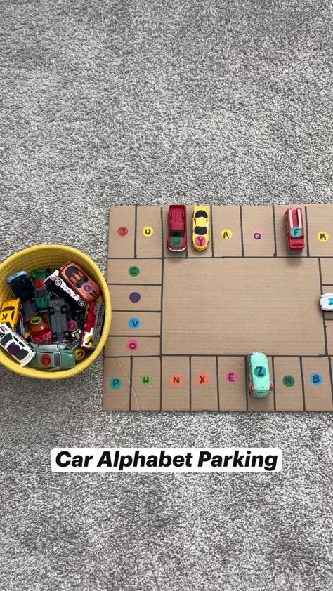 Car Alphabet, Baby Learning Activities, Alphabet Activities Preschool, Preschool Art Activities, Teaching Preschool, Toddler Learning Activities, Preschool Learning Activities, Alphabet Activities, Homeschool Preschool