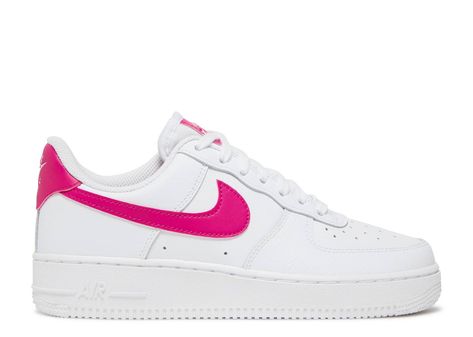 Wmns Air Force 1 '07 'White Pink Prime' - Nike - DD8959 102 - white/pink prime/white/white | Flight Club Nike Air Force Rosa, Hot Pink Air Force 1, Pink And White Air Force 1, Hot Pink Nike Shoes, Air Force Rosa, Nike Air Force Pink, Pink Air Forces, Air Force Pink, Pink Nike Air Force 1