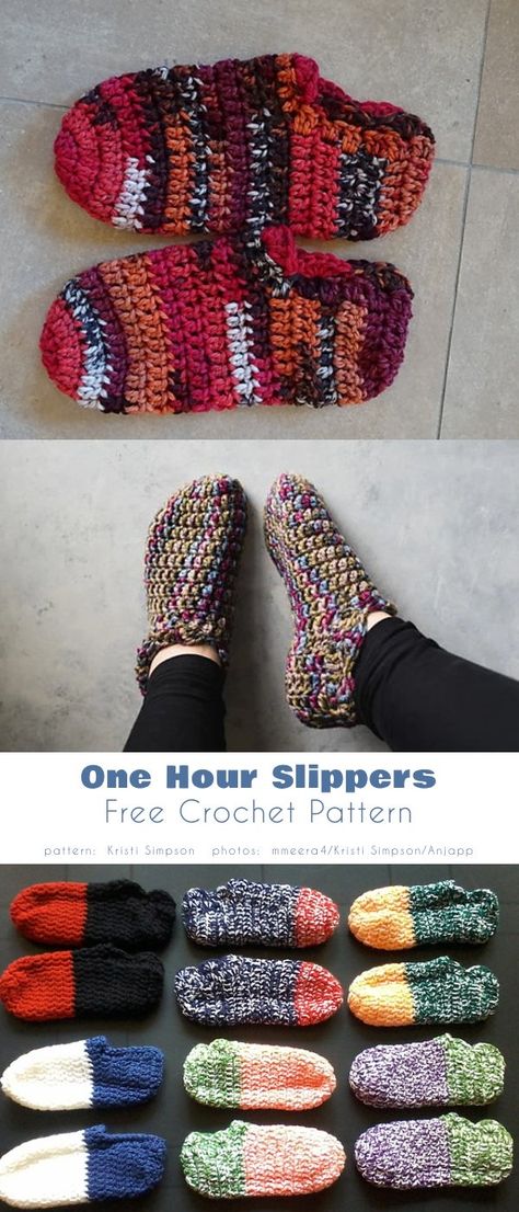 One Hour Crochet Slippers Free, Cute Crochet Slippers Free Pattern, Cute Crochet Slippers, Free Crochet Patterns Socks, Crochet Cat Slippers, Free Crochet Patterns Slippers, One Hour Crochet Slippers Free Pattern, Slipper Crochet Patterns Free, Crochet House Slippers Free Pattern