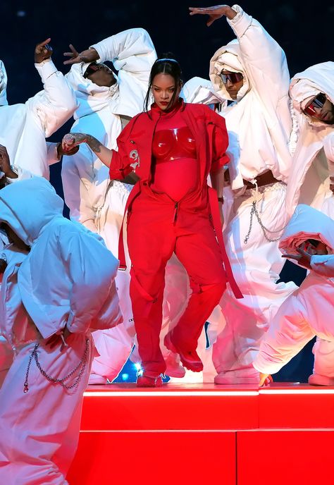 Halftime Show, Dancers Outfit, Rude Boy, Book Icons, Bad Gal, Half Time, Expecting Baby, Red Aesthetic, Harper's Bazaar