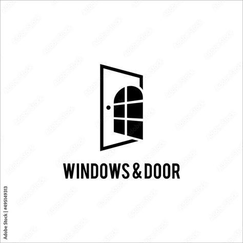 Download window and door logo vector isolated on white background Stock Vector and explore similar vectors at Adobe Stock. Window Company Logo, Window Logo Design, Workshop Logo, Window Logo, 15 August Photo, Door Logo, Minimalist Window, Door And Window Design, Metal Windows