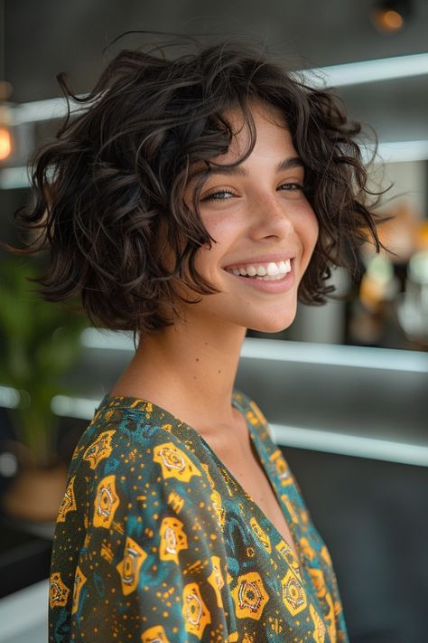 Curly Haircut For Oval Face, Layered Bob Curly Hair, Short 3c Curly Hair Pixie Cuts, Short Dark Curly Hair, Curly Cut Short, C4 Hair, Curly Pixie Bob, Short Curly Hair Women, Wendy Hair