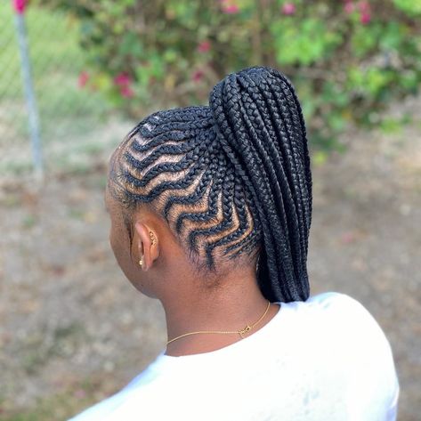 Collisha 🇻🇨 in 🇧🇧 on Instagram: “Pine apple😍” Braided Pineapple Hairstyle, Pineapple Braids Hairstyles, Pineapple Braids, Black Hair Updo, Pineapple Hairstyle, Pine Apple, Black Hair Updo Hairstyles, Braided Styles, Updo Hairstyles