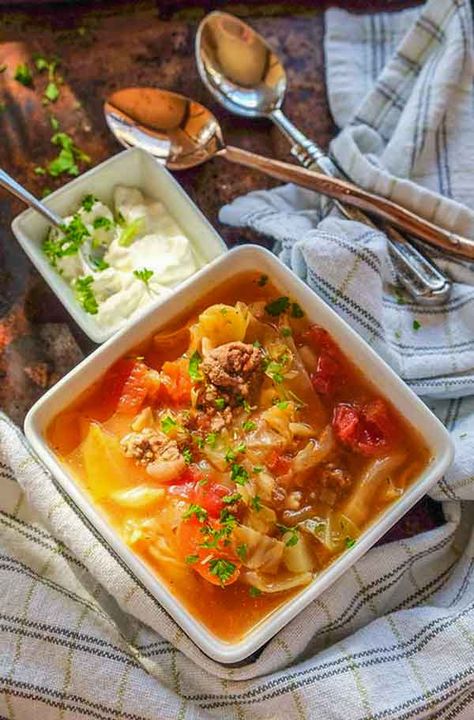 Russian Cabbage And Beef Soup Cabbage And Beef Soup, Russian Cabbage Soup Recipe, Gluten Free Italian Meatballs, Gluten Free Garlic Bread, Gluten Free Italian, Tasty Meatballs, Italian Spices, Italian Soup, Best Gluten Free Recipes