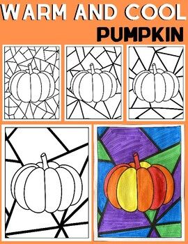 Fall Corn Art Project, Fall Reflections Art Project, Color Elementary Art Lessons, Fall Craft Elementary, Early Fall Crafts For Kids, Color Wheel Art Projects Kindergarten, K-5 Art Projects, Primary Color Projects, Lower Elementary Art Projects