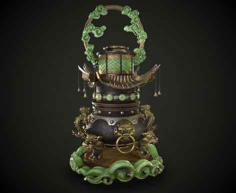 Cauldron Concept Art, Props Concept, Chinese Design, Adventure Game, Gothic Fashion, 3d Art, Artifacts, Concept Art, Carving