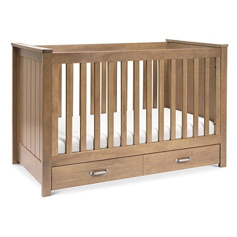 Amazon.com : DaVinci Asher 3-in-1 Convertible Crib with Toddler Bed Conversion Kit in Hazelnut, Greenguard Gold Certified, 1296 Oz : Baby Under Crib Storage, Brown Crib, Crib Storage, Modern Crib, Best Crib, Drawer Space, Adjustable Mattress, Mini Crib, Convertible Crib