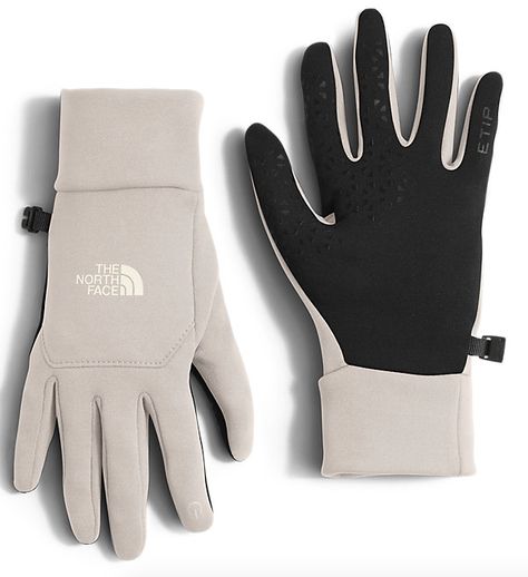 TNF ETIP gloves in Dove Grey, size S. Cable Knit Mittens, North Face Gloves, Women's Diving, Long Distance Runner, Distance Runner, Palm Pattern, Fleece Gloves, Waterproof Gloves, Cold Weather Fashion