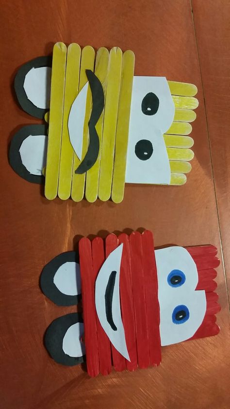 Cars popsicle stick crafts Popsicle Stick Characters, Superhero Week, Sticks Crafts, Car Activities, Puppets For Kids, Cars Ideas, Popsicle Crafts, Dear Students, Paper Puppets