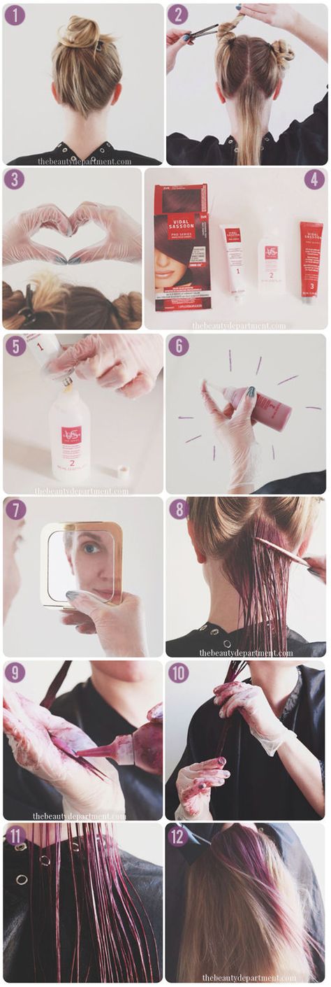 how to get a hidden hint of color. Underlights Hair, Dyed Tips, Hair Dye Tips, Peekaboo Hair, Bold Hair Color, At Home Hair Color, The Beauty Department, Super Hair, Hair Color Highlights