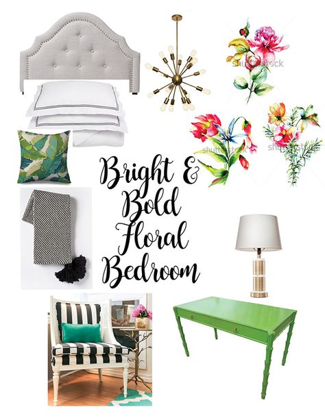 One Room Challenge, Week 1:  Bright and Bold Floral Bedroom | Less Than Perfect Life of Bliss | home, diy, travel, parties, family, faith Bright Floral Bedroom Ideas, Floral Bedroom Ideas, Bedding Master, Rustic Bedroom Design, Floral Bedroom, Girly Room, One Room Challenge, Challenge Week, Shared Bedrooms