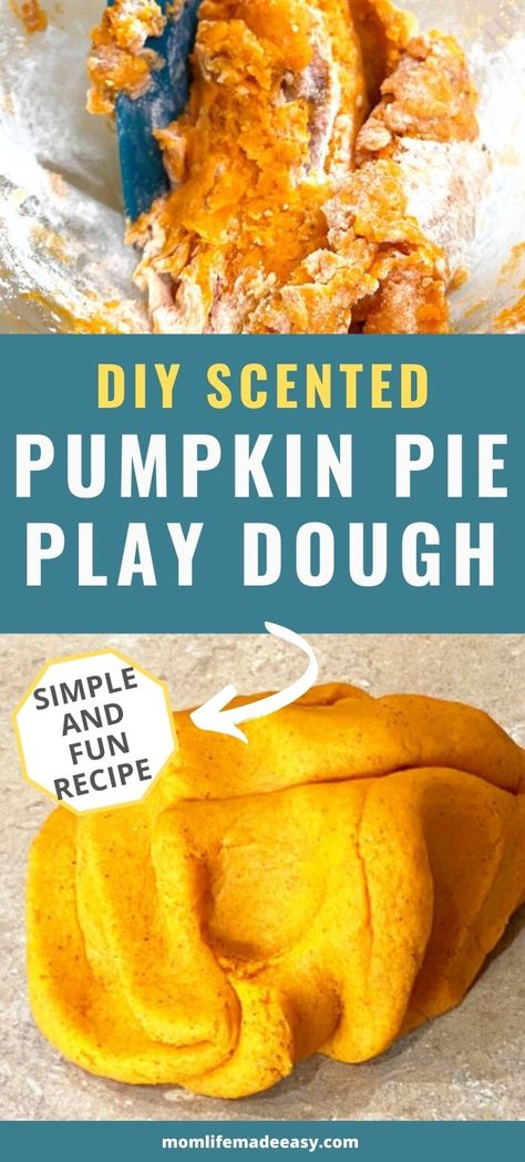 Pumpkin Pie Playdough, Cinnamon Play Dough, Play Dough Recipes, Scented Playdough, Train Pumpkin, Scented Play Dough, Play Dough Recipe, Sensory Dough, Homemade Playdough Recipe