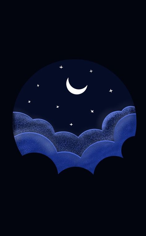 Night Illustration Moonlight, Good Night Illustration Art, Night Drawing Moonlight, Dresser Drawing, Night Time Illustration, Goodnight Illustration, Moonlight Illustration, Night Sky Illustration, Night Drawing