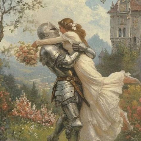 Medieval Memes, Medieval Romance, Classical Art Memes, Rennaissance Art, Romance Art, Knight In Shining Armor, Knight Art, Historical Art, Romantic Art